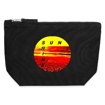SunShine Fire Sunset Summer Sun Fire - Canvas Zip Pouch 12 x 13 cm - black - Front