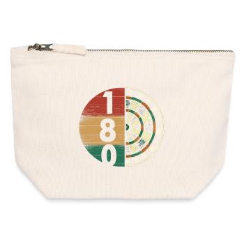 Darts Dart Dartboard Dartboard Dart Player - Canvas Zip Pouch 12 x 13 cm - nature - Front
