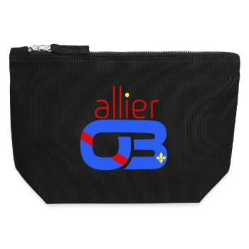 Allier 03 - Canvas Reißverschluss-Täschchen (12 x 13 cm) - Schwarz - Vorne