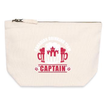 Canada Captain Beer Mug Maple Leaf Party Design - Canvas Reißverschluss-Täschchen (12 x 13 cm) - Naturweiß - Vorne