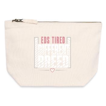Eds Conscience Ehlers-danlos Guerrier Zèbre - Pochette zippée en toile 12 x 13 cm - blanc naturel - Devant