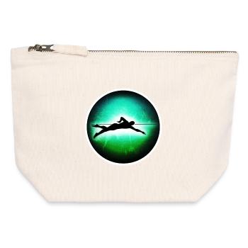 Schwimmen - Schwimmer - Canvas Reißverschluss-Täschchen (12 x 13 cm) - Naturweiß - Vorne