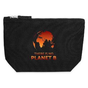 Klimaschutz Umwelt Planet Erde Klima Klimapolitik - Canvas Reißverschluss-Täschchen (12 x 13 cm) - Schwarz - Vorne