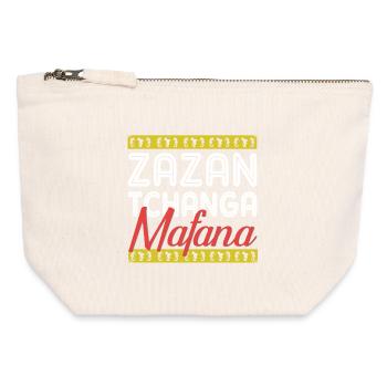 T SHIRT ZAZAN TCHANGA MAFANA_MAYOTTE  - Pochette zippée en toile 12 x 13 cm - blanc naturel - Devant