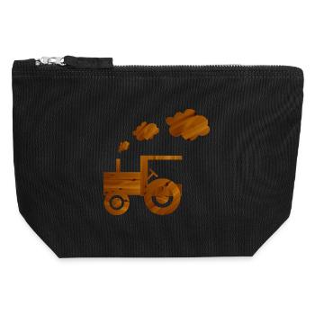 traktor landwirtschaft spielzeug - Canvas Reißverschluss-Täschchen (12 x 13 cm) - Schwarz - Vorne