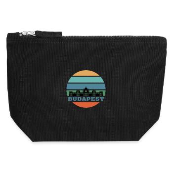 Wahrzeichen der Stadt Budapest Skyline Ungarn - Canvas Reißverschluss-Täschchen (12 x 13 cm) - Schwarz - Vorne