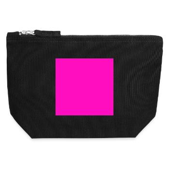 Modèle de personnalisation de la texture d’arrière-plan rose - Pochette zippée en toile 12 x 13 cm - noir - Devant