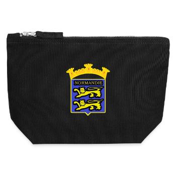 ECUSSON NORMANDIE - Pochette zippée en toile 12 x 13 cm - noir - Devant