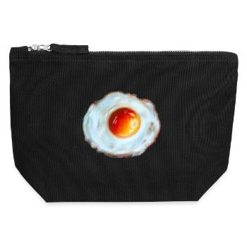 Sun Egg Watercolor - Canvas Zip Pouch 12 x 13 cm - black - Front