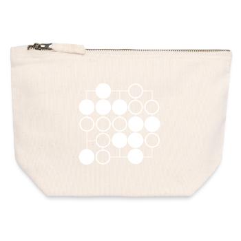 Go board game - Canvas Zip Pouch 12 x 13 cm - nature - Front