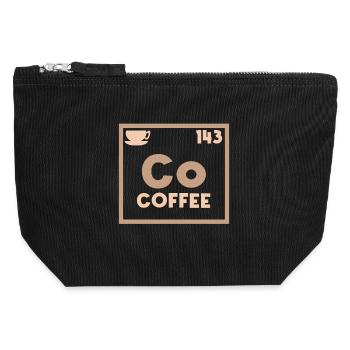 Caffeine Coffee Saying Coffee Cup Coffee Lovers - Canvas Zip Pouch 12 x 13 cm - black - Front