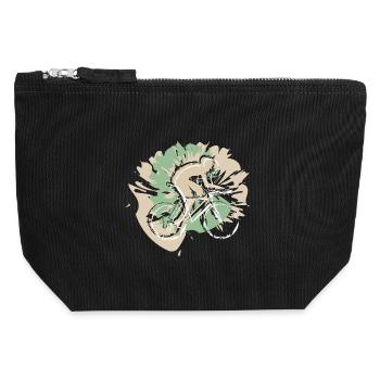 You and your bike - Canvas Zip Pouch 12 x 13 cm - black - Front