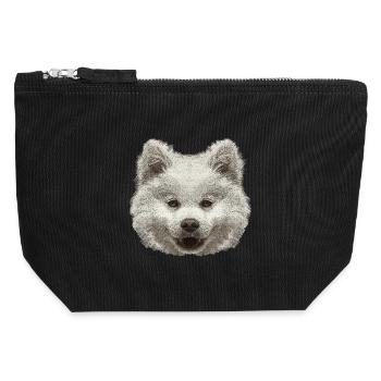 niedliche motive, hundebaby gesicht - Canvas Reißverschluss-Täschchen (12 x 13 cm) - Schwarz - Vorne