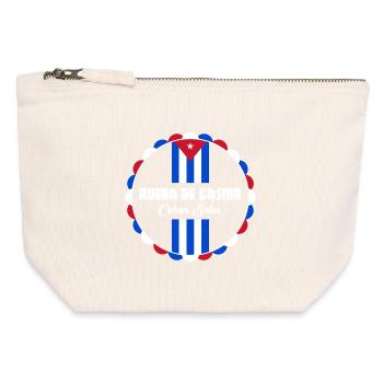Rueda de Casino - Cuban Salsa - Canvas Zip Pouch 12 x 13 cm - nature - Front