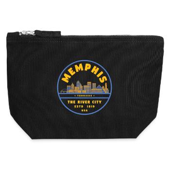 Memphis USA - Canvas Zip Pouch 12 x 13 cm - black - Front