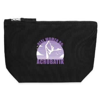 Acrobaties aériennes Acrobaties Acrobaties Sports Cadeaux - Pochette zippée en toile 12 x 13 cm - noir - Devant