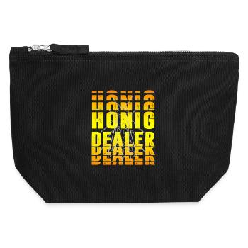 Honig Dealer Design - Canvas Reißverschluss-Täschchen (12 x 13 cm) - Schwarz - Vorne
