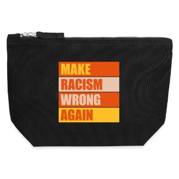 Rendre le racisme répréhensible - Pochette zippée en toile 12 x 13 cm - noir - Devant