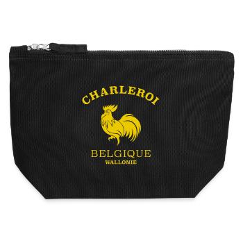 CHARLEROI Belgien Belgium - Canvas Zip Pouch 12 x 13 cm - black - Front