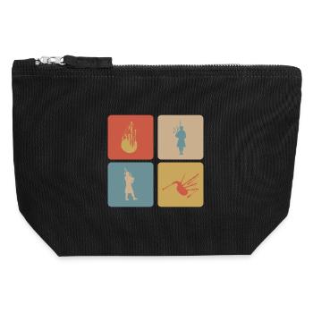 Dudelsack Design - Canvas Reißverschluss-Täschchen (12 x 13 cm) - Schwarz - Vorne
