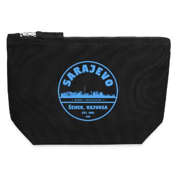 Sarajevo City Badge - Canvas Zip Pouch 12 x 13 cm - black - Front