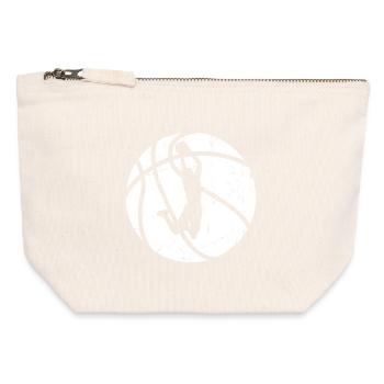 Basketball player - Canvas Zip Pouch 12 x 13 cm - nature - Front
