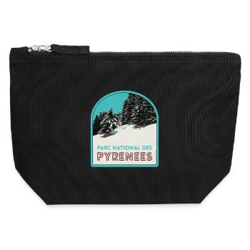 Pyrenäen-Nationalpark unter dem Schnee - Canvas Reißverschluss-Täschchen (12 x 13 cm) - Schwarz - Vorne