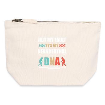 It's not my fault. Is my Neanderthal DNA - Canvas Zip Pouch 12 x 13 cm - nature - Front