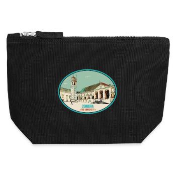 Former University of Coimbra in Portugal - Canvas Zip Pouch 12 x 13 cm - black - Front