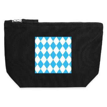 Background Blau-Weiß Bayern Germany - Canvas Zip Pouch 12 x 13 cm - black - Front