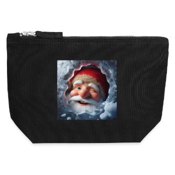 Imp looking through ice laughing - Canvas Zip Pouch 12 x 13 cm - black - Front