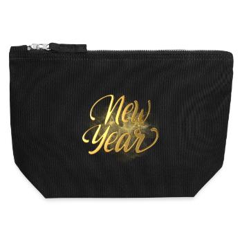 New Year - Canvas Reißverschluss-Täschchen (12 x 13 cm) - Schwarz - Vorne