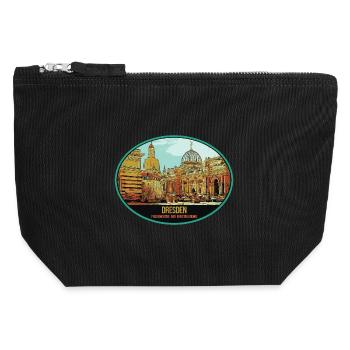 Historic Dresden: Captivating central charm - Canvas Zip Pouch 12 x 13 cm - black - Front