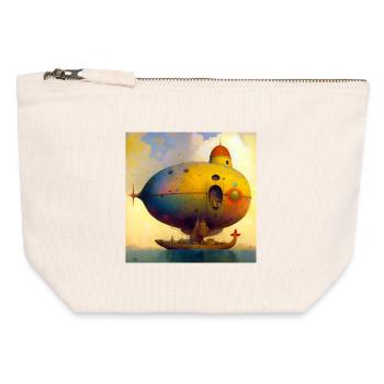 Ship 02 - Canvas Zip Pouch 12 x 13 cm - nature - Front