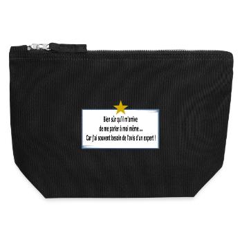 I'm talking to myself - Canvas Zip Pouch 12 x 13 cm - black - Front