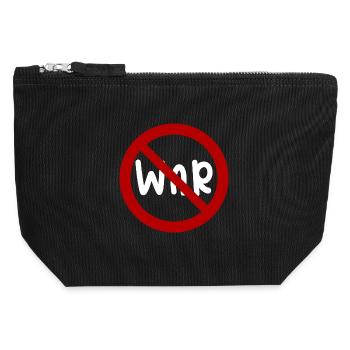 War Peace - Canvas Zip Pouch 12 x 13 cm - black - Front