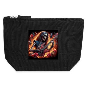Metalhead nach dem Tod - Canvas Reißverschluss-Täschchen (12 x 13 cm) - Schwarz - Vorne