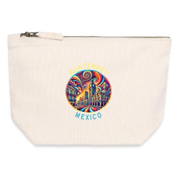 Monterrey Mexico cities art design - Canvas Zip Pouch 12 x 13 cm - nature - Front