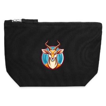 Impala Lustige Kawaii Cartoon Clipart Tier Haustier - Canvas Reißverschluss-Täschchen (12 x 13 cm) - Schwarz - Vorne