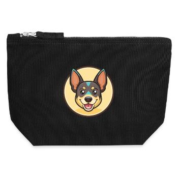 Lancashire Heeler Hunderasse Cartoon Kawaii Clipart - Canvas Reißverschluss-Täschchen (12 x 13 cm) - Schwarz - Vorne