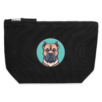 Perro De Presa Canario Hunderasse Cartoon Kawaii - Canvas Reißverschluss-Täschchen (12 x 13 cm) - Schwarz - Vorne
