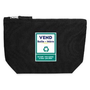 Sells mother-in-law - Canvas Zip Pouch 12 x 13 cm - black - Front