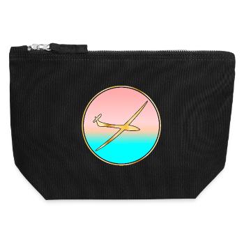 PLANEUR SEA SUNSET - Pochette zippée en toile 12 x 13 cm - noir - Devant
