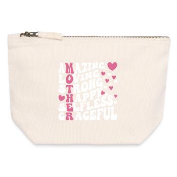 Best Mom Ever - Canvas Zip Pouch 12 x 13 cm - nature - Front