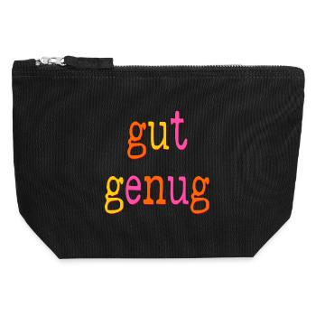 SELBSTWERT ÜBUNG GUT GENUG SEIN - Canvas Reißverschluss-Täschchen (12 x 13 cm) - Schwarz - Vorne