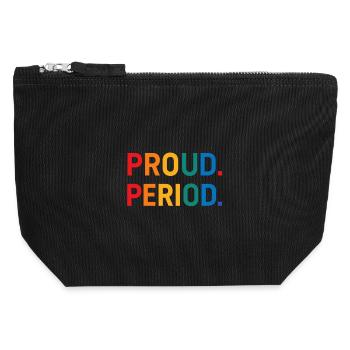 Proud. Period. - Canvas Reißverschluss-Täschchen (12 x 13 cm) - Schwarz - Vorne