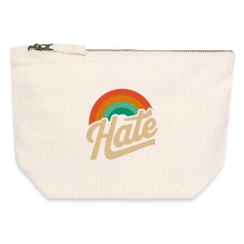 Hate but in a nice way - Canvas Zip Pouch 12 x 13 cm - nature - Front