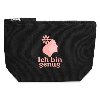 Self-care - Canvas Zip Pouch 12 x 13 cm - black - Front