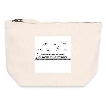 Grip_the_bars _chase_the_stars - Canvas Zip Pouch 12 x 13 cm - nature - Front