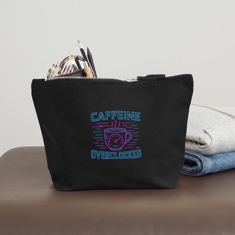 Caffeine Overclocked Canvas Zip Pouch 12 x 13 cm